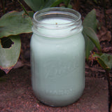 Eucalyptus Scented Candles Upcycled Mason Jar Soy Wax Organic Hemp Wick