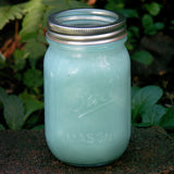 Eucalyptus Scented Candles Upcycled Mason Jar Soy Wax Organic Hemp Wick