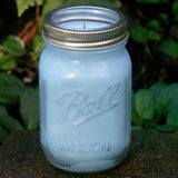 Peppermint Essential Oil Soy Candles Upcycled Mason Jar Organic Hemp Wick