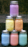 White Citrus Ssented Candles Upcycled Mason Jar Soy Wax Organic Hemp Wick