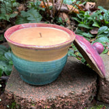 Handmade Pottery Pumpkin Spice Pastry Soy Wax Candle Organic Hemp Wick
