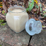 Vanilla Soy Candles Handmade Upcycled Glass Decanter Organic Hemp Wick