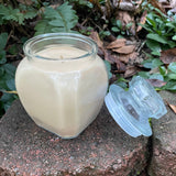 Vanilla Soy Candles Handmade Upcycled Glass Decanter Organic Hemp Wick