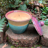 Handmade Pottery Pumpkin Spice Pastry Soy Wax Candle Organic Hemp Wick
