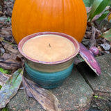 Handmade Pottery Pumpkin Spice Pastry Soy Wax Candle Organic Hemp Wick