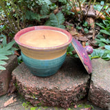 Handmade Pottery Pumpkin Spice Pastry Soy Wax Candle Organic Hemp Wick