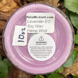 Lavender Soy Candles Handmade Upcycled Glass DecanterOrganic Hemp Wick