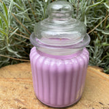 Lavender Soy Candles Handmade Upcycled Glass DecanterOrganic Hemp Wick