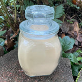 Vanilla Soy Candles Handmade Upcycled Glass Decanter Organic Hemp Wick