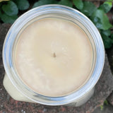 Vanilla Soy Candles Handmade Upcycled Glass Decanter Organic Hemp Wick