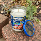 Dried Beef Repurposed Soy Candle Organic Hemp Wick Eco Friendly