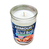 Dried Beef Repurposed Soy Candle Organic Hemp Wick Eco Friendly