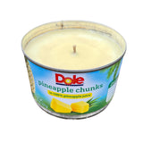 Pina Colada Scented Soy CANdle Hemp Wick Repurposed Eco Friendly Gag Gift