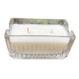 Soy Candles Handmade Repurposed Beveled Glass Container