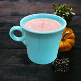 Repurposed Ceramic Mug Wood Wick Candle Gift for Him Coffee Gift for Her Eco Friendly