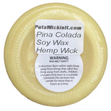Pina Colada Scented Upcycled Reusable Yogart Jar with Soy Wax and an Organic Hemp Wick