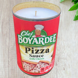 Chef Boyardee Pizza Sauce CANdle Recycled Upcycled Eco Friendly Soy Candles Handmade