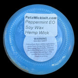 Peppermint Essential Oil Upcycled Yogurt Jar Soy Candles Handmade