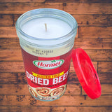 Dried Beef Soy Candle Organic Hemp Wick Eco Friendly Gift for Him