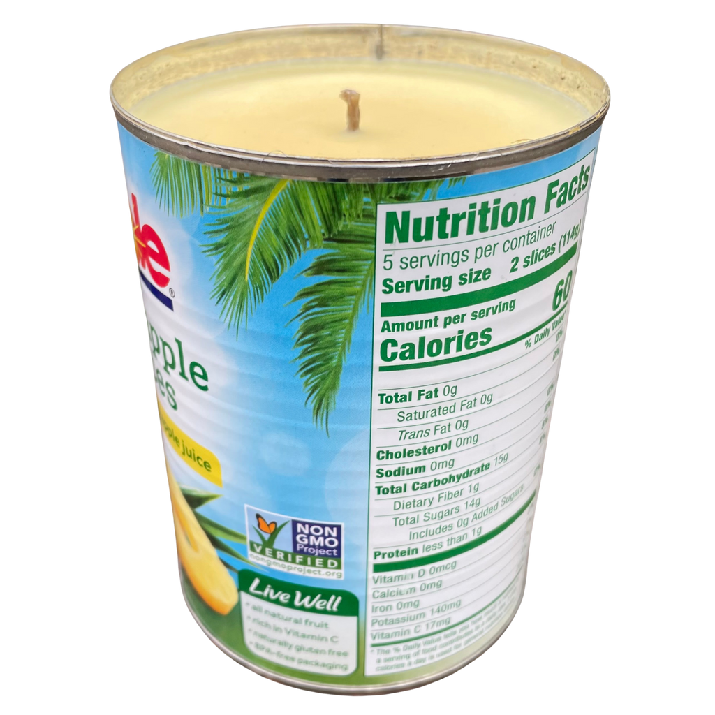 Pina Colada Scented Hemp Wick CANdle Soy Wax