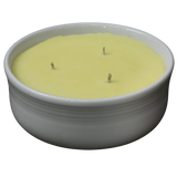Citronella Lemongrass Soy Candles Handmade Upcycled Reusable Ceramic Bowl Organic Hemp Wicks