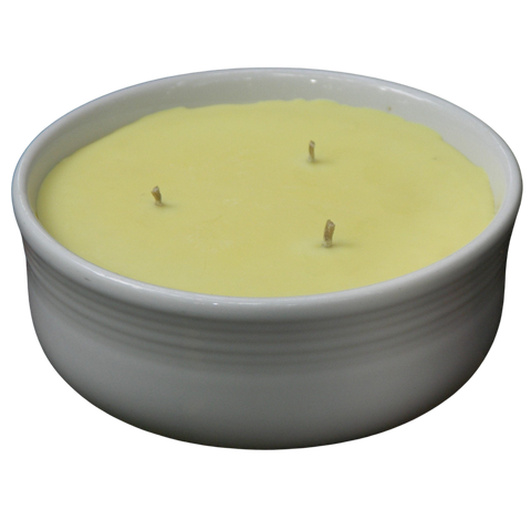 Citronella Lemongrass Soy Candles Handmade Upcycled Reusable Ceramic Bowl Organic Hemp Wicks