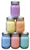 Vanilla Scented Candles Upcycled Mason Jar Soy Wax Organic Hemp Wick