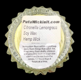 Citronella Lemongrass Soy Candles Upcycled Votives Organic Hemp Wicks Essential Oils