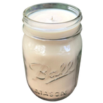 Vanilla Scented Candles Upcycled Mason Jar Soy Wax Organic Hemp Wick