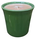 Medium Green 10oz Coffee Scented Soy Candle Handmade with Crackling Wooden Wick