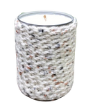 Crocheted CANdle Sleeve Soy Candle 15oz Organic Hemp Wick