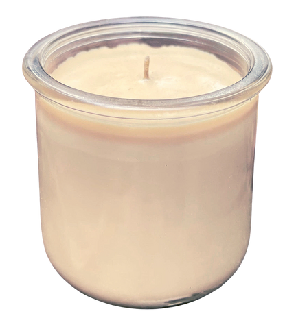 Vanilla Soy Candles Handmade Upcycled Yogurt Jar Organic Hemp Wick