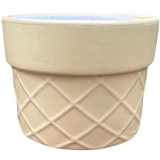 Pumpkin Spice Pastry Scented Soy Candle Upcycled Ceramic Ice Cream Cone  Organic Hemp Wick