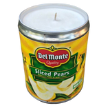 Soy CANdles Handmade Upcycled Recycled Sliced Pear Can Organic Hemp Wick
