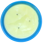 Citronella Lemongrass Soy Candle Upcycled Lt Blue Ceramic Bowl Hemp Wicks