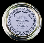 Vanilla  Upcycled Reusable Mason Jar Candle Soy Wax Organic Hemp Wick