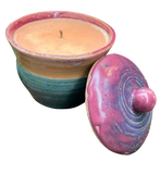 Handmade Pottery Pumpkin Spice Pastry Soy Wax Candle Organic Hemp Wick