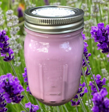 Lavender Scented Soy Candles Reusable Mason Jar Organic Hemp Wick