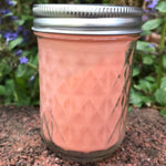 White Citrus Soy Candles Handmade Upcycled Reusable Mason Jar Candle Organic Hemp Wick