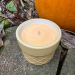 Pumpkin Spice Pastry Scented Soy Candle Upcycled Ceramic Ice Cream Cone  Organic Hemp Wick