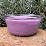 Lavender Scented Soy Candle Upcycled Oval Glass Dish Organic Hemp Wicks