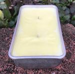 Loaf Pan 6oz Upcycled Citronella Lemongrass Essential Oil Soy Candle Organic Hemp Wicks