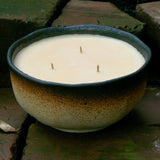 Pumpkin Spice Pastry Soy Candle Upcycled Tan/Brown Ceramic Bowl Hemp Wicks