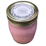 Lavender Scented Soy Candles Reusable Mason Jar Organic Hemp Wick