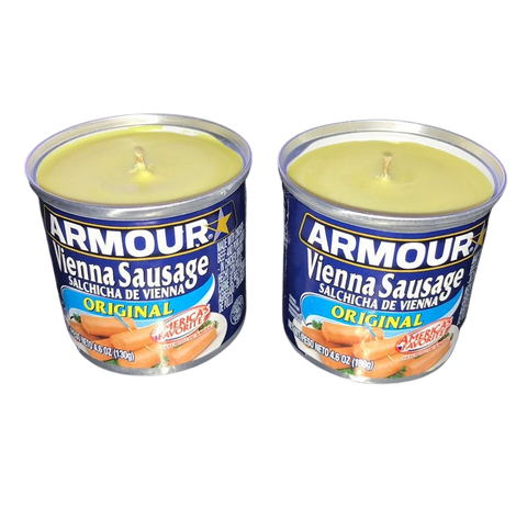 Repurposed Vienna Sausage Mosquito Candles with Hemp Wicks Soy Wax