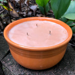 Pumpkin Spice Pastry Soy Candle Upcycled Orange Ceramic Bowl Hemp Wicks