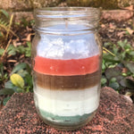 Mason Jar Candle Upcycled Recycled Paraffin Soy Wax Organic Hemp Wick
