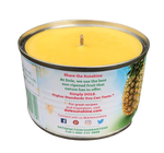 Pineapple Scented Repurposed Hemp Wick CANdle Soy Wax 8oz