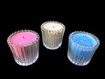 Soy Candles Handmade USA Red White And Blue Upcycled Reusable Votives Organic Hemp Wicks