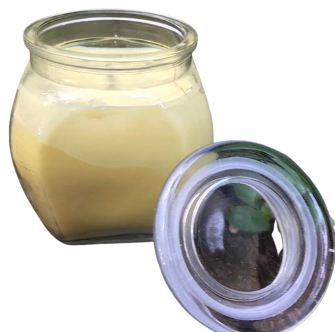 Citronella Lemongrass Soy Candles Handmade Upcycled Glass Decanter Organic Hemp Wick Essential Oils